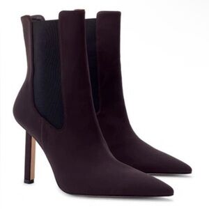 NEW Good American Kickstand Neoprene Bootie in Chocolate in Size 6.5